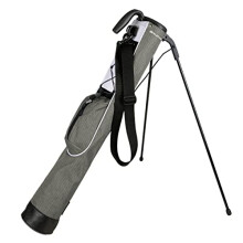 Orlimar Pitch 'n Putt Golf Lightweight Stand Carry Golf Club Bag fr mn och kvinnor Plaid Poly Smoke Grey