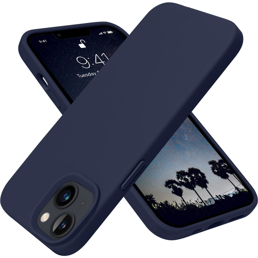 Otofly Designed For Iphone 13 Phone Case Silicone Shockproof Slim Thin Phone Case For Iphone 13 6.1 Inch (Midnight ) Blue 6901281731468