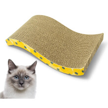 OurPets The Wave Curved Catnip Cat Scratcher (Cat Toys for Indoor Cats  Catnip Toys  Cat Gifts & Cat Toys Interactive) [Includes Cosmic Catnip- North-