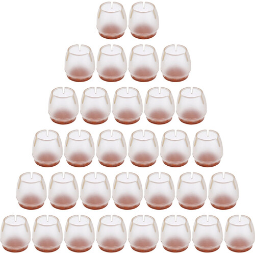Outus 32-pack silikonstolar ben golvskydd, rund möbelben skydd