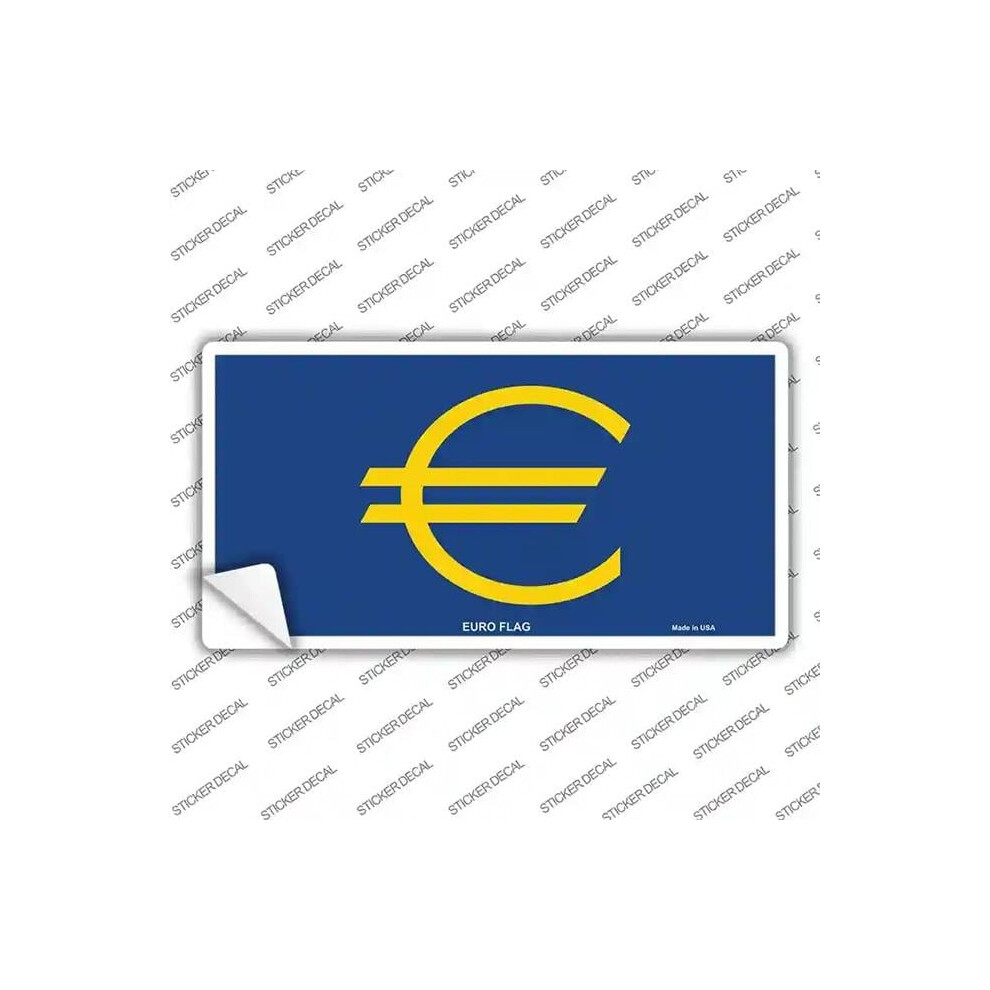 Smart Blonde Lp-4011S-L Euro Flag Novelty Sticker Decal - Large 792636415142