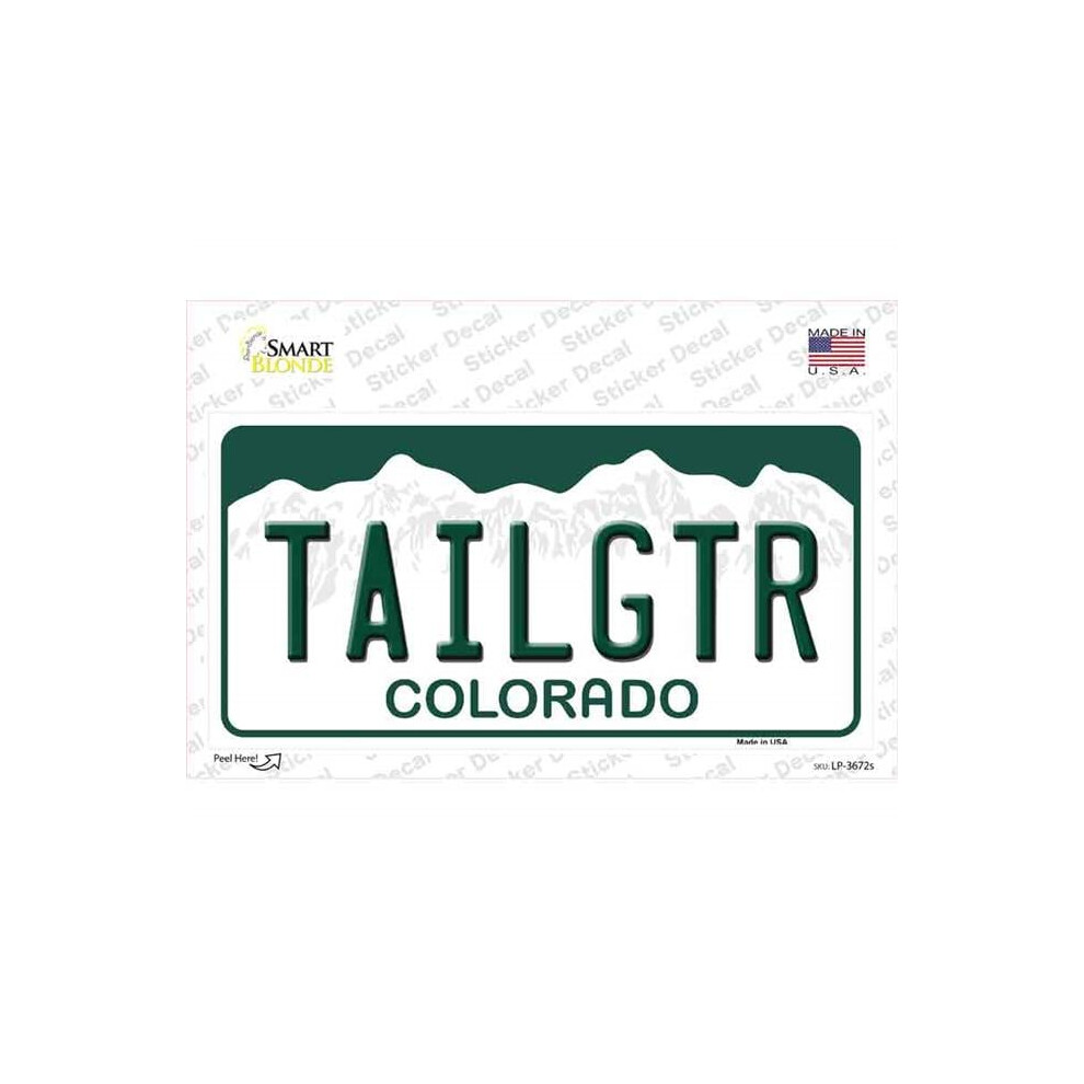 Smart Blonde Lp-3672S-M Tailgtr Colorado Novelty Sticker Decal - Medium 792636414541