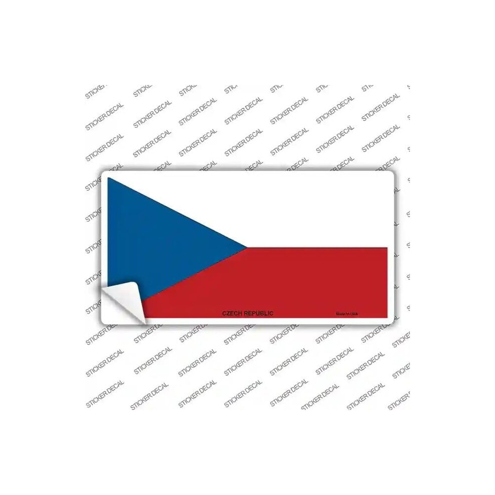 Smart Blonde Lp-3995S-L Czech Republic Flag Novelty Sticker Decal - Large 792636415050