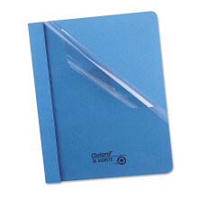 Oxford 55801 Transparante voorpagina rapportomslag 3 sluitingen Brief 1/2-inch capaciteit Blauw 25/doos