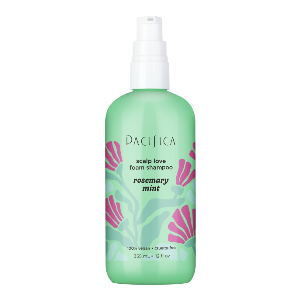 Pacifica Dandruff Shampoo - Rosemary Mint Scalp Detox - Clarifying for Oily & Dry Hair + Scalp Build-Up Control - Itchy Dry Scalp Treatment - Vegan &
