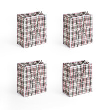 Pack of 4 Laundry Bags with Zips & Handles - 40 x 45 x 25cm Water Resistant Laundry Bag Ideal as Reusable Shopping Bags Packing Bags Clothes Storag