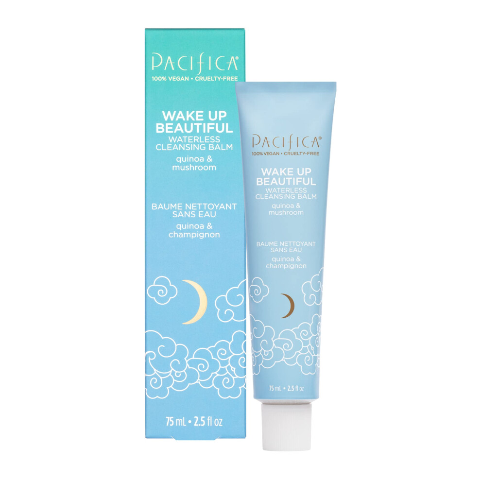 Pacifica Beauty Wake Up Beautiful Waterless Cleansing Balm  Skincare  2 in 1 Makeup Remover  Daily Cleanser  Hydrating  Facial Cleanser  For Dry  Sens