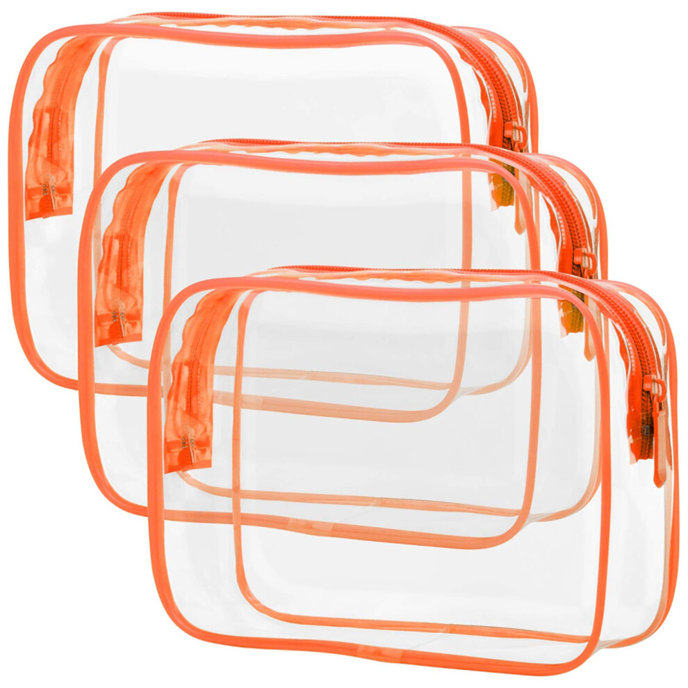 Packism Clear Makeup Bag With Zipper 3 Pack Beauty Clear Cosmetic Bag Tsa Approved Toiletry Bag Travel Clear Toiletry Bag Quart Size Bag Carry On A