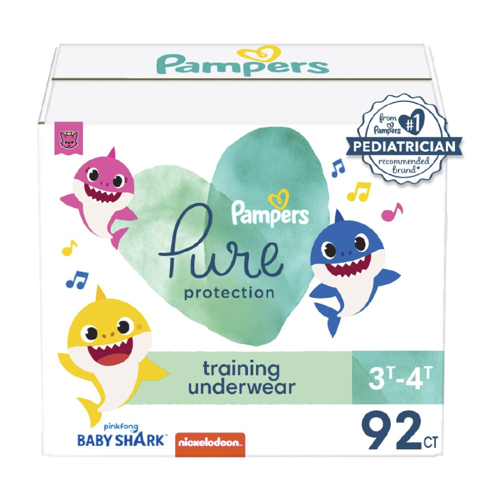 Pampers Pure Protection Training Underwear  Baby Shark  Size 5 3T-4T  92 count