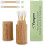 Pampoo 4PCS Bastoncillos Reutilizables de Plástico con Estuche de Bambú 1