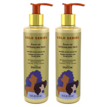Pantene Gold Series Leave-In Detangling Milk 7.6 Ounce (225 ml) (2 Pack)