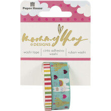 Paper House Productions Mommy Lhey Glama Llama s?t med 2 folie accent Washi tape ruller til scrapbog og h?ndv?rk