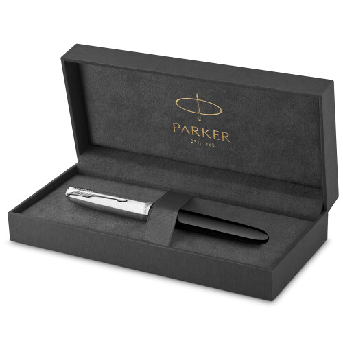 Parker Στυλό Fountain Parker 51 | Μαύρο Σώμα με Χρωμιωμένες Λεπτομέρειες | Λεπτή Γραφίδα με Μελάνι