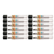 Pentel Super Hi-Polymer Minen, 0,5 mm, 2H, hart, 12 Minen pro Tube
