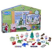Calendrier de l'Avent Peppa Pig pour enfants. Contient 24 jouets surprises et 4 figurines familiales de No l. partir de 3 ans.