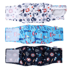 Weiche Bauchbnder fr Hunde  waschbare Hundewindeln, Bauchband fr mnnliche Hunde, wiederverwendbar, 3er-Pack fr Hundewelpen (Sailor XL)