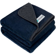 Petami vandt?t hunde t?ppe til store gigantiske hunde tisse proof pet t?ppe sherpa fleece kasse d?ksel reversibel katt kast seng kennel beskytter