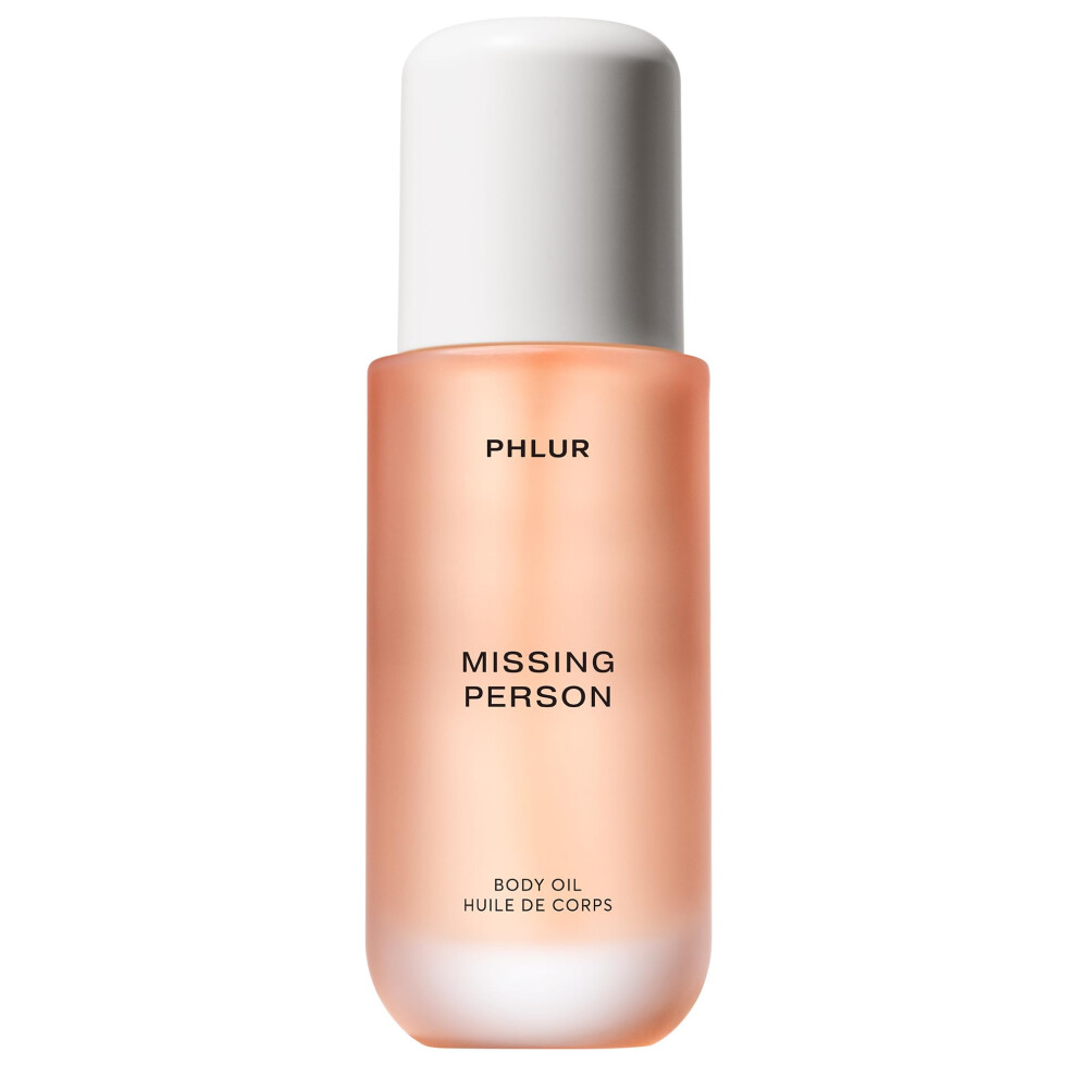 Phlur Orange Missing Person Body Oil - Lightweight & Nourishing - With Ceramide-Rich Oils & Skin-Mimicking Lipids - Bergamont Musk & Sandalwood Flor