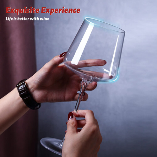 Set di 4 Bicchieri da Vino Physkoa - 23oz Bicchieri da Vino Rosso con Stelo Lungo e Piatto 1