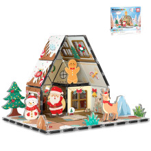 PicassoFliser Magnetiske fliser Julehonningkager Hus Karakter Action Figur Julemand Snemand Gingerbread Man Tema Byggest Magnet Byggeklodser STE