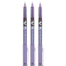 Piro kulkowe Pilot BX V5 Violet Hi-Tecpoint Extra Fine z koncwka 0,5 mm i szerokoscia linii 0,3 mm (3 sztuki w zestawie)
