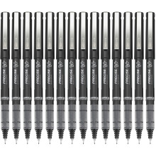 Pilot, Precise V7, Kappad Flytande Bläck Kulspetspennor, Fin Spets 0,7 mm, Svart, 14-pack