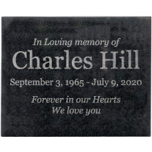 Plaquemaker Easy Design - I Loving Memory - Black Granite Memorial eller Sympathy Gift. Lägg till din personliga text och datum. Erbjuds i olika