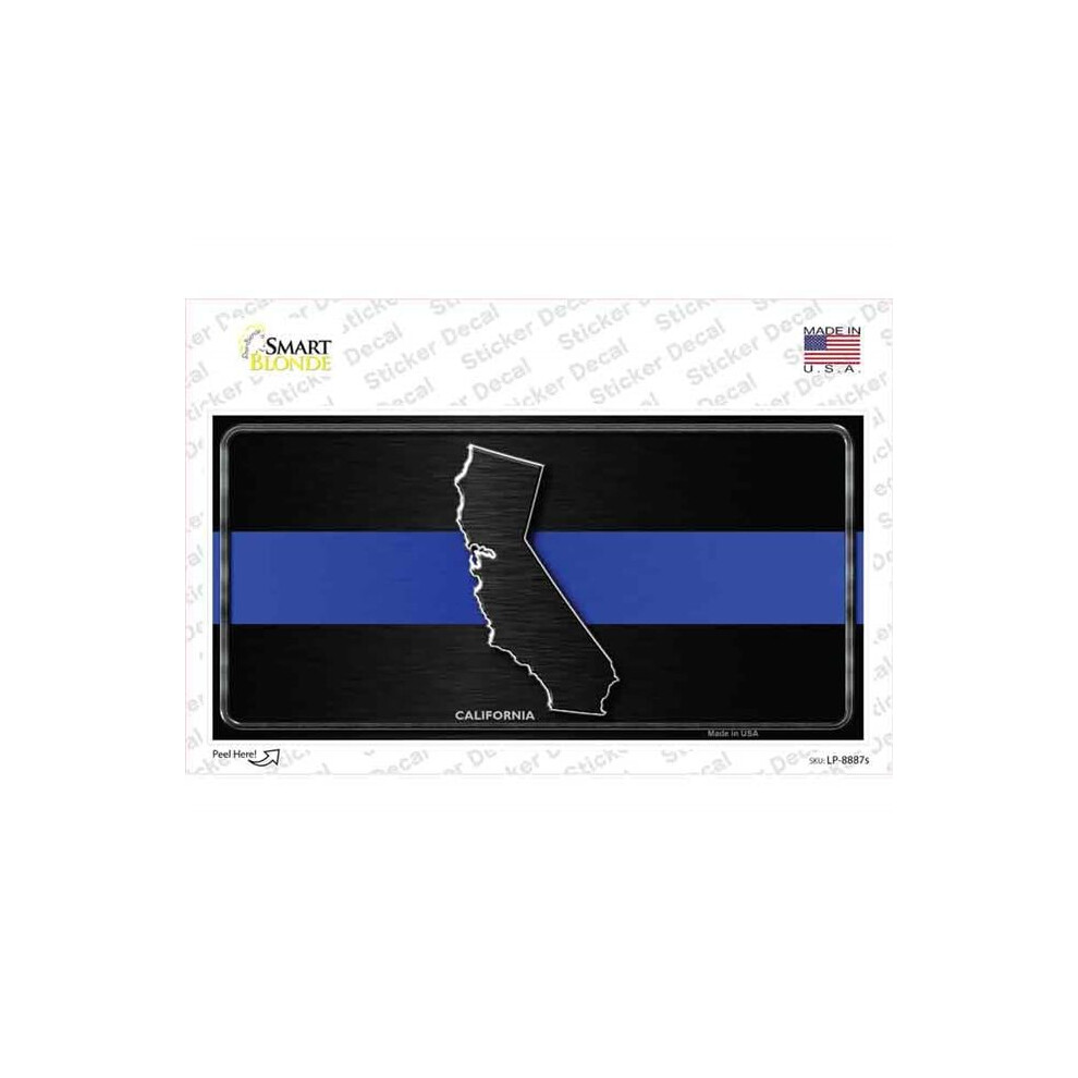 Smart Blonde Lp-8887S-M California Thin Line Novelty Sticker Decal - Medium Blue 792636419218