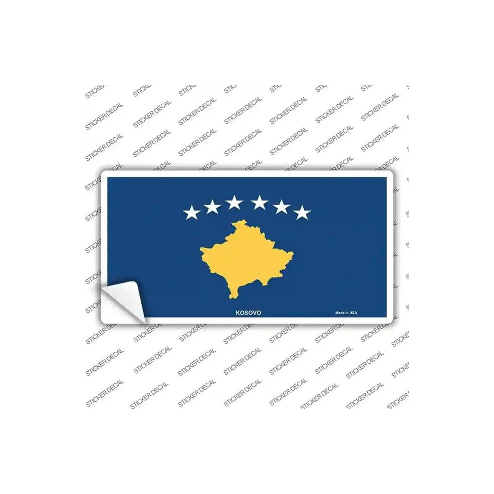 Smart Blonde Lp-4043S-L Kosovo Flag Novelty Sticker Decal - Large 792636415937