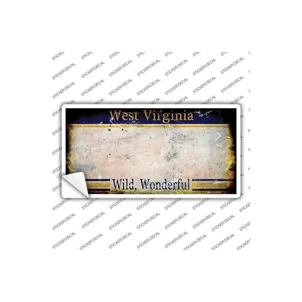 Smart Blonde Lp-8165S-Xl West Virginia State Rusty Novelty Sticker Decal - Extra Large 792636422058