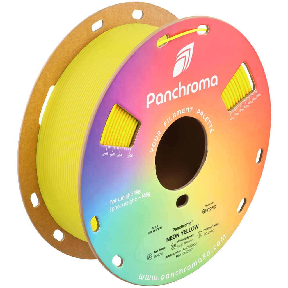 Polymaker PLA Filament Panchroma Neon Gelb 1,75 mm 1 kg 3D Drucker - Bild 6