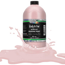 Pouring Masters Cotton Candy Pink Acrylic Ready to Pour Pouring Paint - Premium 32-Ounce Pre-Mixed Water-Based - for Canvas Wood Paper Crafts Til