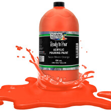 Pouring Masters Neon Bikini Orange Akryl Ready to Pouring Pouring Paint - Premium 64-ounce frdigblandad vattenbaserad - fr Canvas Tr Pappersha