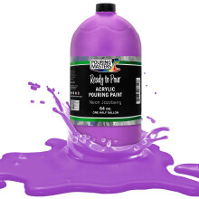 Verser Masters Neon Jazzberry Acrylique pret a verser de la peinture versee - Prime de 64 onces a base d'eau pre-melangee - pour toile en bois d'