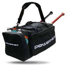 PowerNet Pro Duffle Bag | Baseball Softball Equipment Gear Dual Bat Carrier | Indbygget k?ligere lomme | 2 interne bat -?rmer | Polstret skulderr