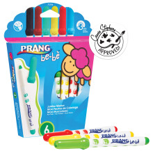 PRANG be-be Jumbo Art Markers pro mal deti Omyvateln Ruzn barvy 6-balen (73106)