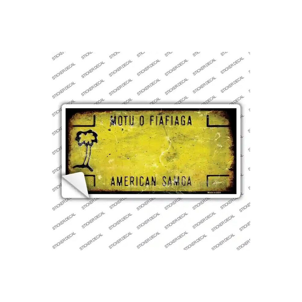 Smart Blonde Lp-8176S-Xl American Samoa Rusty Novelty Sticker Decal - Extra Large 792636422102