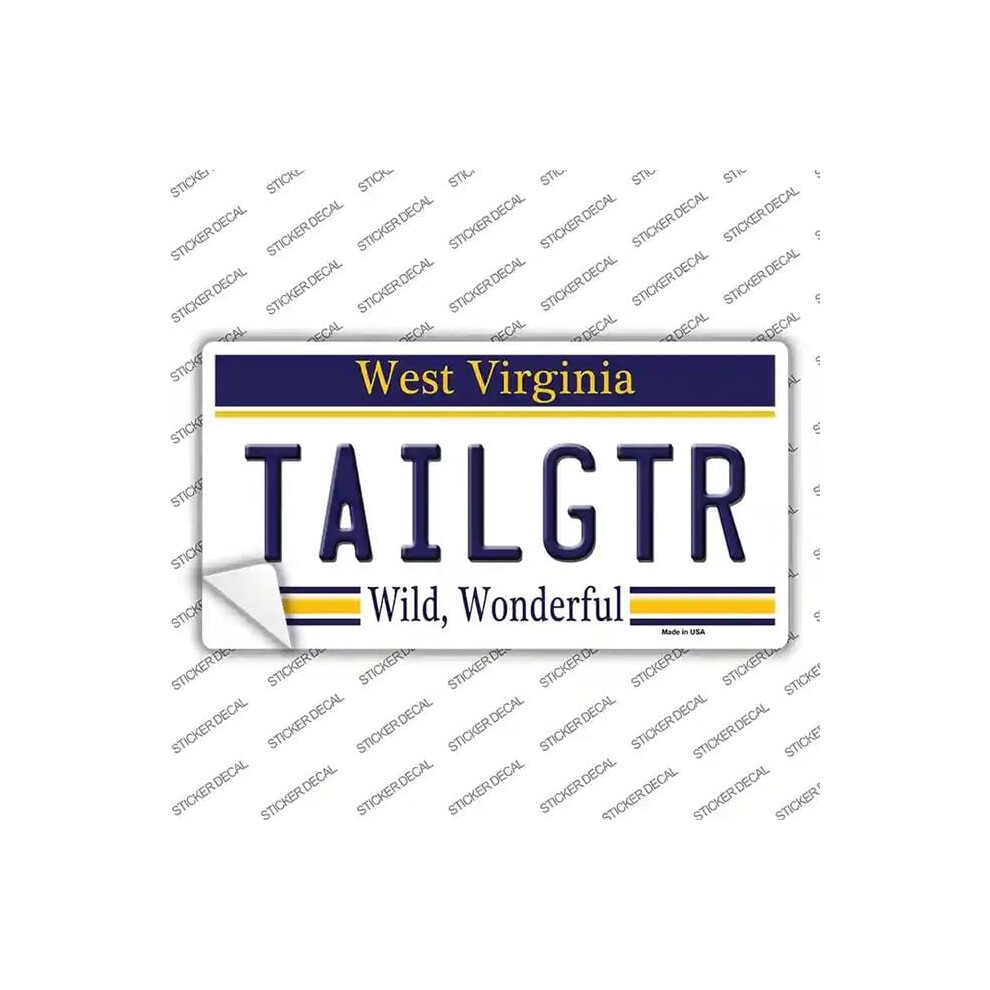 Smart Blonde Lp-6505S-L Tailgtr West Virginia Novelty Sticker Decal - Large 792636422959