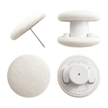 Clipes para Edredão Primpins - Linho Clássico - 20 Cores Disponíveis - Fechos de Pino Duplo - Impede Movimentos do Edredão (Conjunto de 4, Branco)