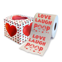 Drukowany TP Love Laugh Romantyczny papier toaletowy - zabawny, niezwykly, uroczy, walentynkowy prezent dla niego, jej chlopak, dziewczyna, maz,
