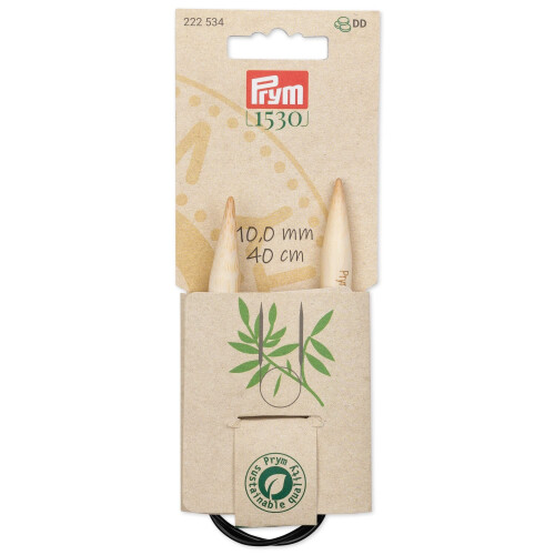 Prym Agulhas de Tricô Circulares de Bambu, 16", 10mm