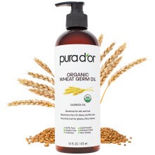 PURA D'OR 16 Oz Óleo de Germe de Trigo Orgânico - 100% Puro & Natural Certificado USDA