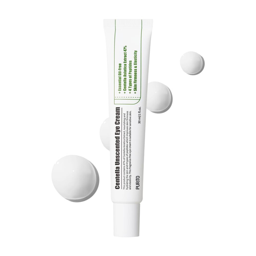 Purito Cream/Dark Centella Unscented Eye Korean Centella For Sensitive Skin Soothing Facial Eye For Face Circles Around Eyes Wrinkle