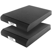 Pyle Sound Dampening Speaker Riser Foam - Audio Acoustic Noise Isolation Platform Pads Recoil Stabilizer For Studio Monitor Subwoofer Loud Speakers