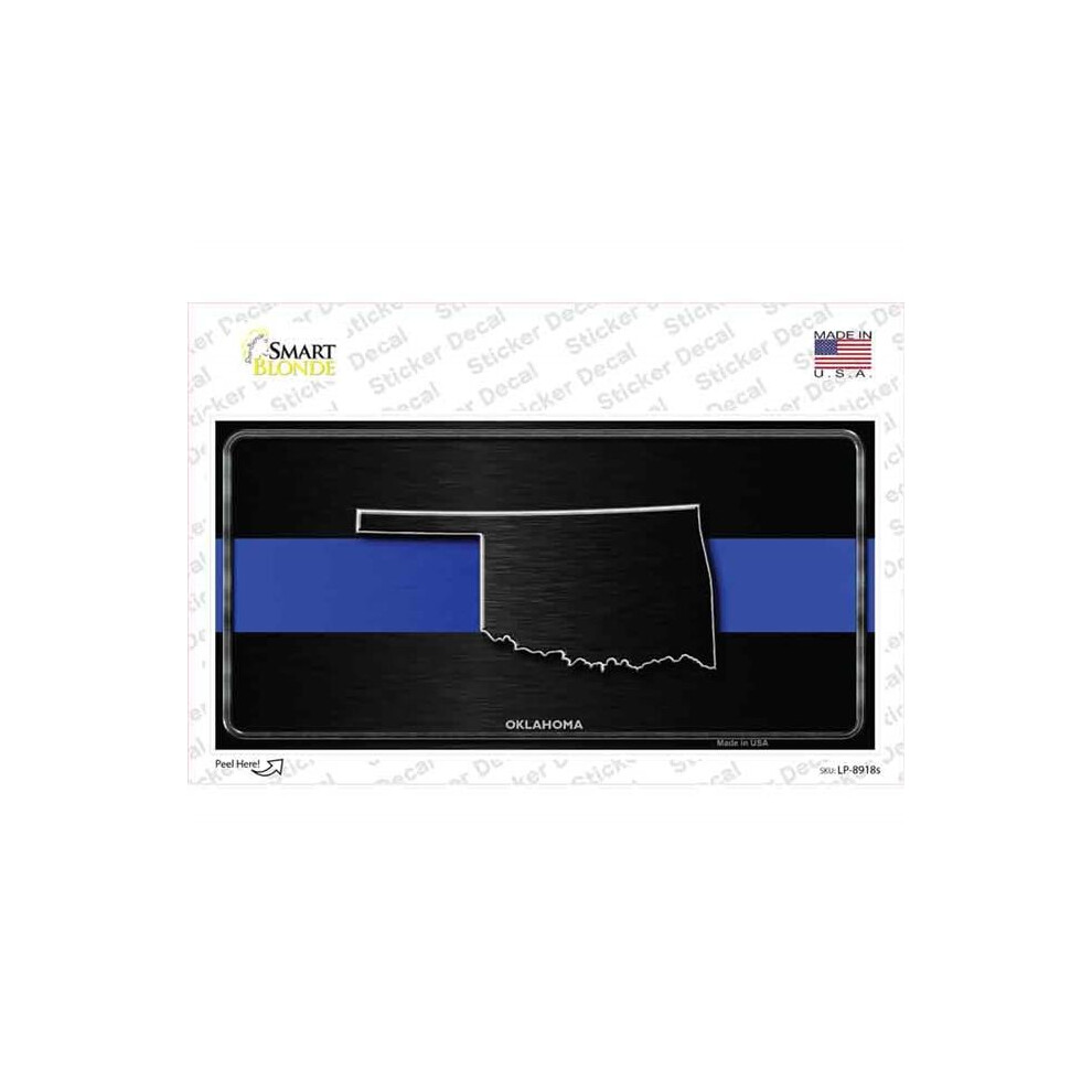 Smart Blonde Lp-8918S-M Oklahoma Thin Line Novelty Sticker Decal - Medium Blue 792636419751