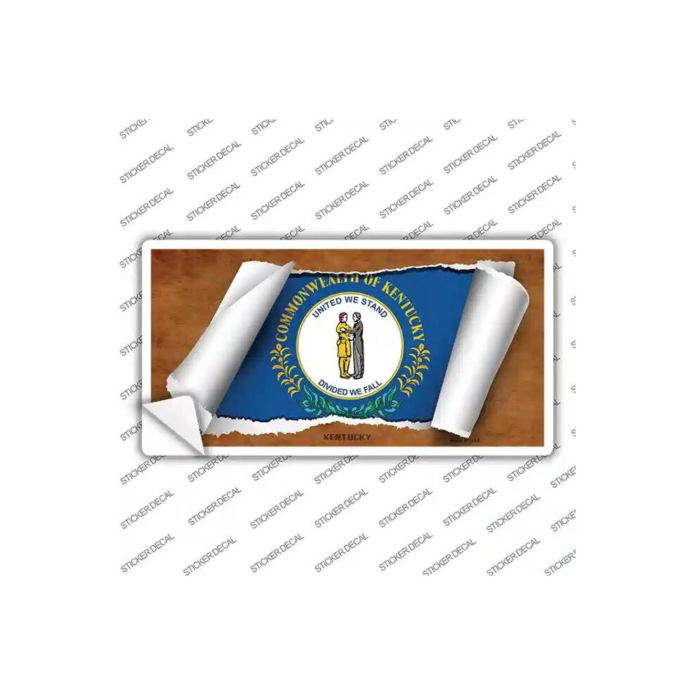 Smart Blonde Lp-9023S-L Kentucky Flag Scroll Novelty Sticker Decal - Large 792636419904