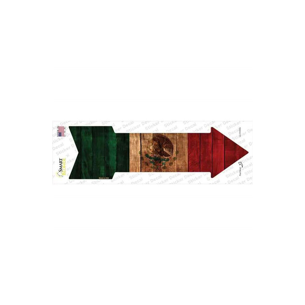 Smart Blonde A-632S-M Mexico Flag Novelty Arrow Sticker Decal - Medium 792636431975