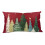 QIANHED Almofada Vermelha de Natal, 12X20 Polegadas, Árvore Colorida de Natal e Flocos de Neve 1