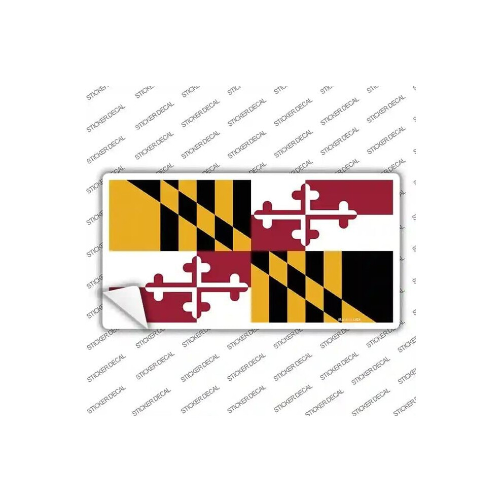 Smart Blonde Lp-3584S-L Maryland State Flag Novelty Sticker Decal - Large 792636416248