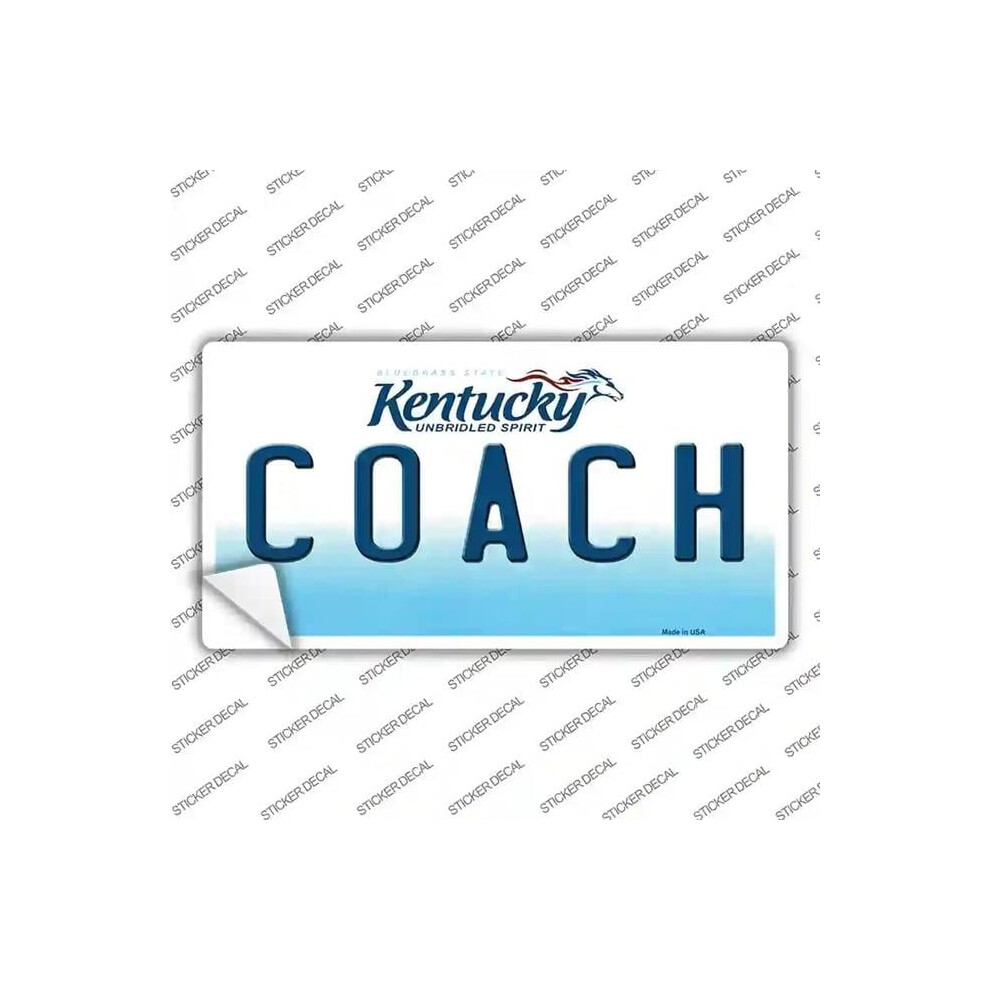 Smart Blonde Lp-6798S-S Coach Kentucky Novelty Sticker Decal - Small 792636418297